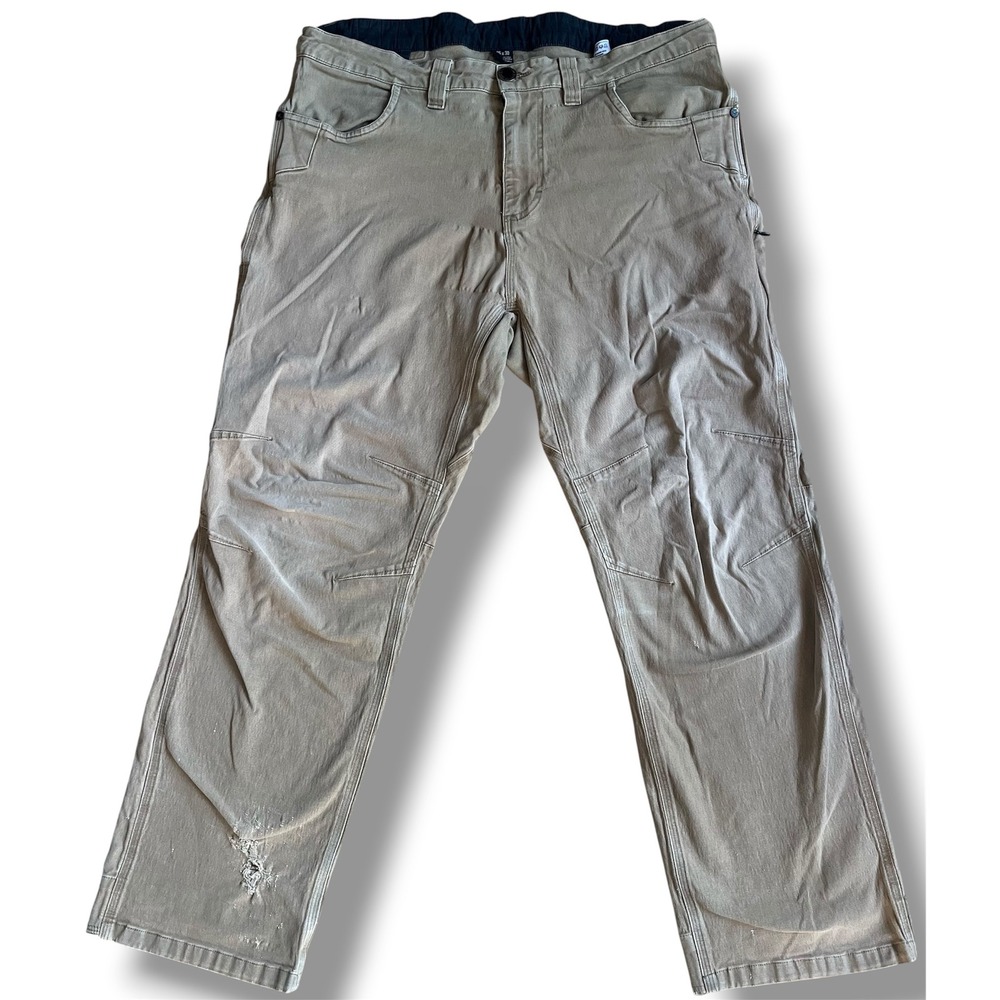 Off The Grid Trailblazer Pants Mens 36x29 Khaki Work Utility Cargo - Distressed